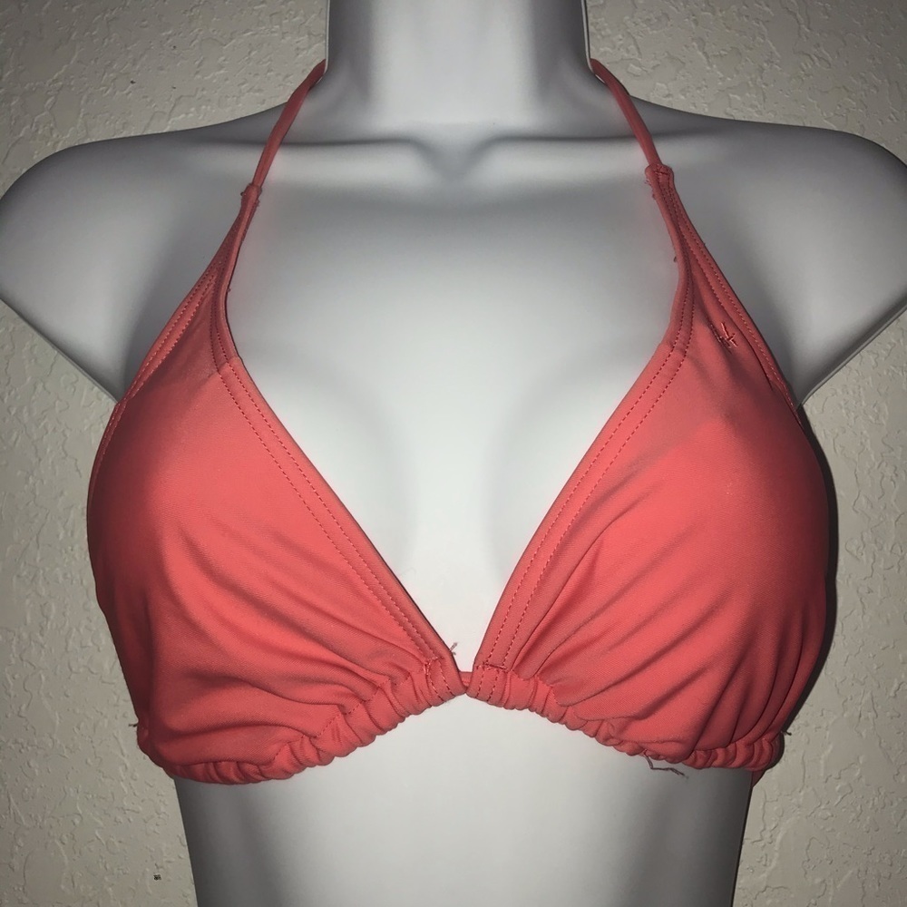 Lost String Bikini Swimsuit Bra Top. Orange S